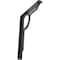 Ekena Millwork Maria Wrought Iron Bracket, (Single center brace), Antiqued Silver 1 1/2"W x 10"D x 12"H BKTM01X10X12SMAASV - alternate 1
